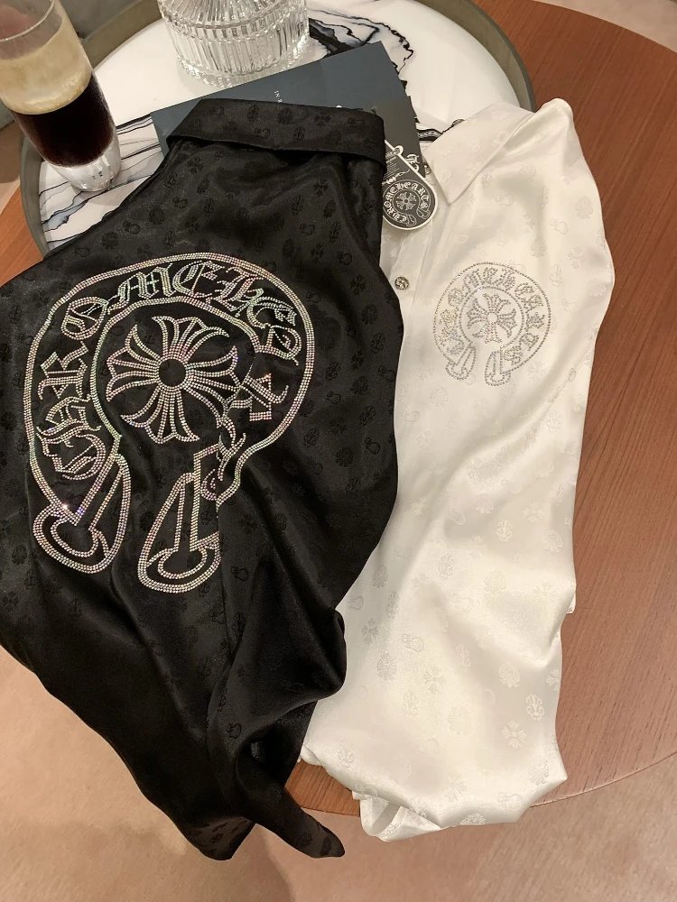 Chrome Hearts Crystal-Embellished Silk Shirt [2 styles] | 7779755069