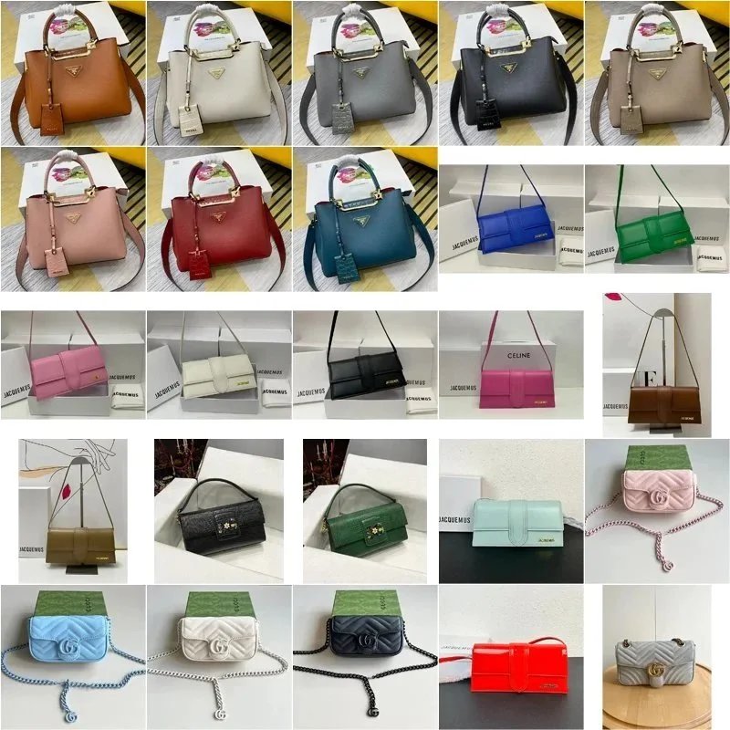 Prada Re-Edition 2005 / Gucci Marmont / Celine Triomphe / Jacquemus Le Chiquito Handbags [39 styles] | 7522869636